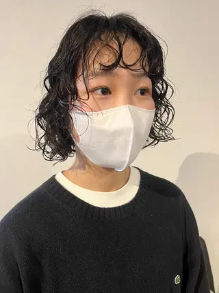ショート パーマ 桃果 momokaのヘアスタイル