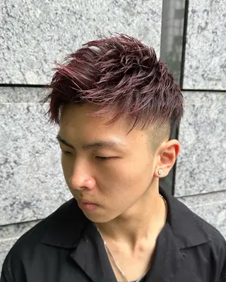 ショート カラー ヘアアレンジ メンズ 梅田/メンズパーマ /短髪/田中崇奨のヘアスタイル