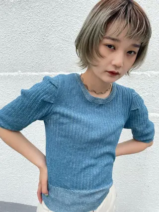 ショート カラー silo所属・silo MOKA 顔周りカット🦦のヘアスタイル
