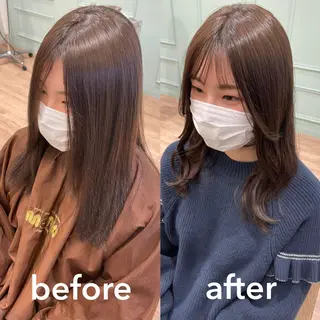 セミロング KANAMI日暮里 韓国ヘア・メイクのヘアスタイル