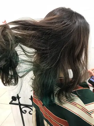 セミロング カラー 💘カラー人気No. 1💘SAYAのヘアスタイル