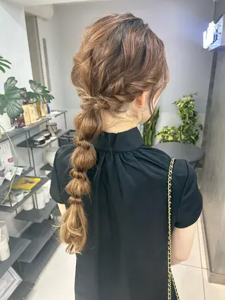 ロング ヘアアレンジ ナチュラル×色気パ ーマ 渋谷/マナミのヘアスタイル