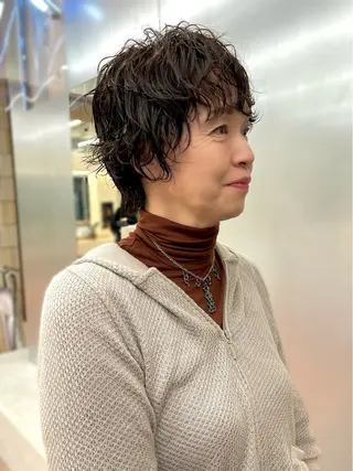 ショート パーマ 矢場町/栄/上前津/ 佐藤祐希のヘアスタイル