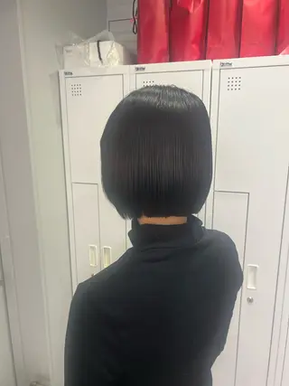 ショート aoi/暖色カラー/ プツッとボブ🎀のヘアスタイル