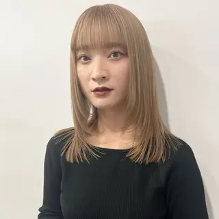 ミディアム カラー 🥃ベージュ/ ボブ🥃Yujiroのヘアスタイル