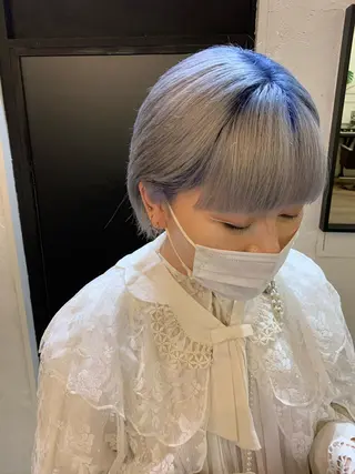 ショート カラー ハッシュカット カシマハヤトのヘアスタイル