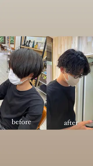 パーマ メンズ HIKARU副店長/ ✨️髪質改善のヘアスタイル