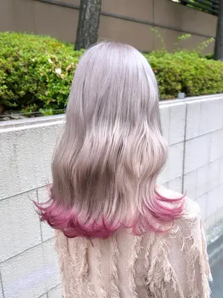 セミロング カラー 艶カラー/アレンジ 🪞🎀✨️hinaのヘアスタイル