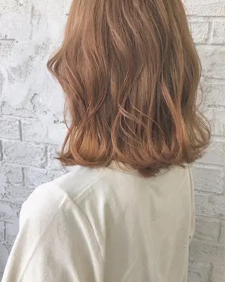 ミディアム カラー ♡韓国風ヘア 🐈♡MIHOのヘアスタイル