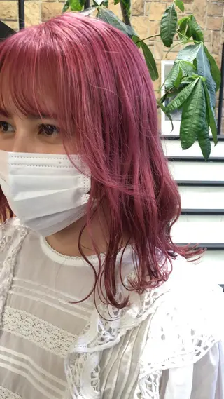 ミディアム カラー ヘアアレンジ チャンモリパーマ/韓 国/Minami🦋のヘアスタイル