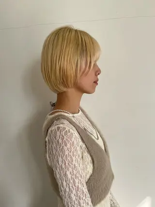 ショート 暖色カラー/似合わせ カット/名古屋/辻のヘアスタイル