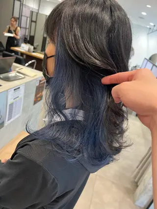 セミロング カラー ブランシェ小幡駅前店 森樹のヘアスタイル