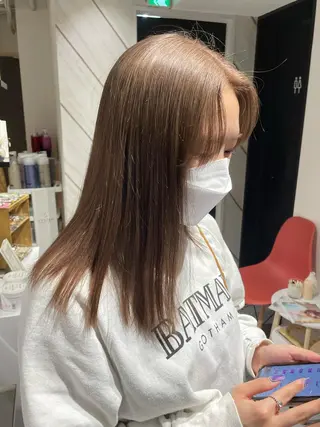 セミロング 天王寺ハイトーン rinkaのヘアスタイル