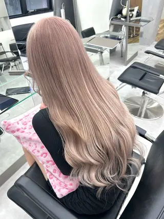 ロング カラー ハイトーン👱‍♀️ シールエクステ/彩花のヘアスタイル