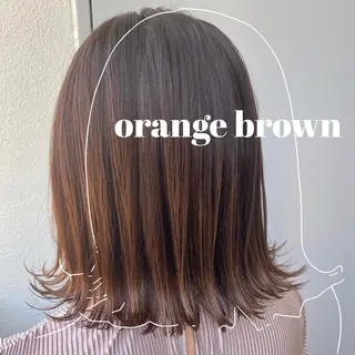 ミディアム カラー ヘアアレンジ 赤味消し.髪質改善 🌿𝘠𝘜𝘙𝘐のヘアスタイル