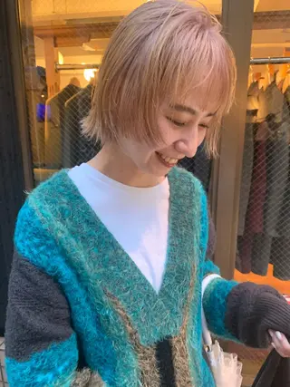 ショート カラー ブリーチカラーNo. 1🌈 RYOGAのヘアスタイル