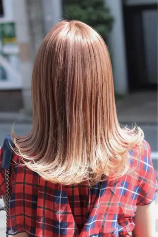 セミロング カラー ヘアアレンジ Recess hair所属・川内 政人のヘアスタイル