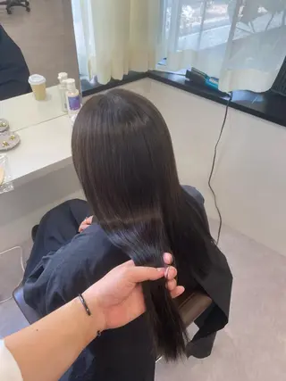 セミロング カラー 韓国風cut/ 縮毛矯正/正岡幹康のヘアスタイル