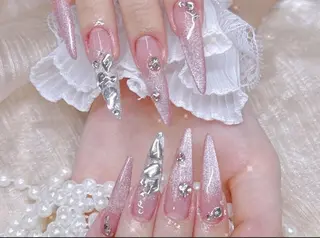 ネイル 🎀彩羽チップ 長さだし専門🎀のネイルデザイン