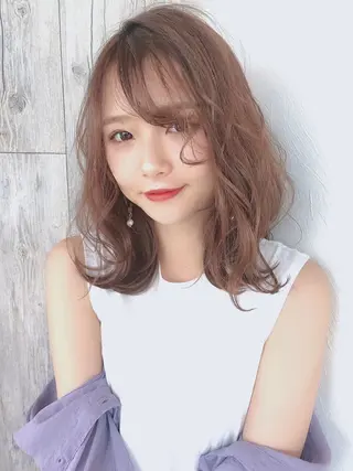セミロング カラー パーマ ヘアアレンジ メンズ キッズ ⭐️ハイクオリティ カラー杉本雄志⭐️のヘアスタイル