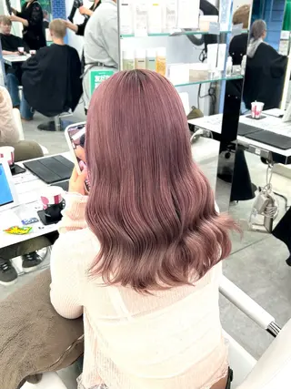 セミロング 透明感ハイトーン特化 /ケアブリーチ/莉駒のヘアスタイル