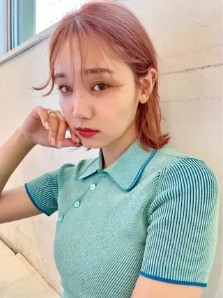 ショート カラー パーマ ヘアアレンジ 🎀愛されモテヘア♡ 梅澤夏基🎀のヘアスタイル