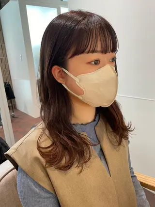 ミディアム カラー gotoday　shaire　saron所属・miu. ボブ/透け感カラーのヘアスタイル