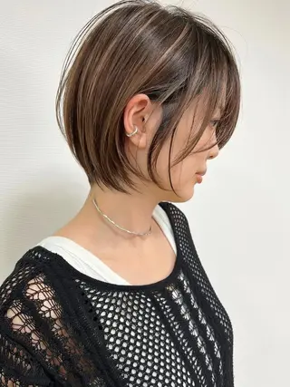 ショート カラー 横浜 店長 橋場優のヘアスタイル