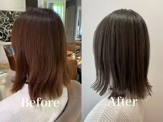 ミディアム カラー 増渕 駿介のヘアスタイル