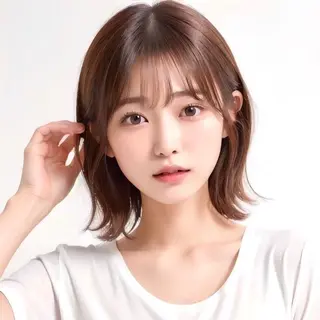 ミディアム 姫奈/烏丸/ボブ /透明感カラー🐣のヘアスタイル
