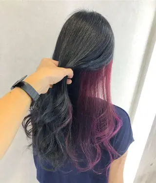 セミロング カラー シールエクステ/渋谷 /ギャル/LIALAのヘアスタイル