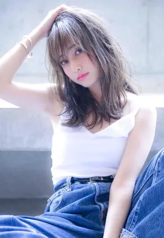 セミロング カラー パーマ ヘアアレンジ メンズ キッズ ネイル マツエク・マツパ 韓国ヘア🫧 KAZUTOのヘアスタイル