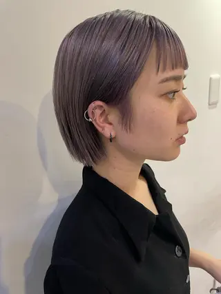 ショート カラー silo所属・silo MOKA 顔周りカット🦦のヘアスタイル