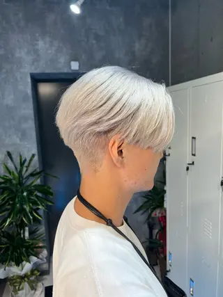 ミディアム カラー メンズ 👑垢抜け韓国ヘア ハッシュカット唯澄のヘアスタイル
