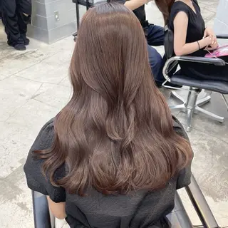 ロング レイヤー×グレージュ /ピンク🩷mioのヘアスタイル