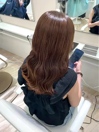 セミロング カラー Parve Mix 森 美遥🇰🇷🩶のヘアスタイル