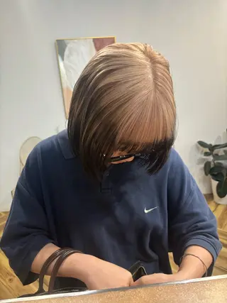 ミディアム カラー lani hair salon所属・SHOTO ハイトー ン/デザインカラーのヘアスタイル