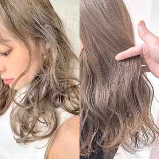 カラー 柔らかbeige モトキのヘアスタイル
