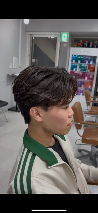 ショート パーマ メンズパーマ特化 園田　楓莉のヘアスタイル