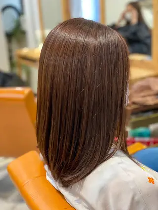 ミディアム カラー 森下 友　Dio...池袋のヘアスタイル