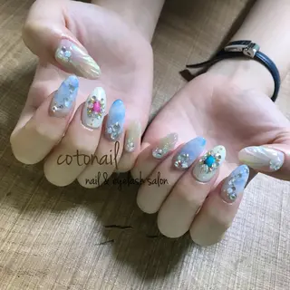 ロング ネイル ツメトマツゲ .のネイルデザイン