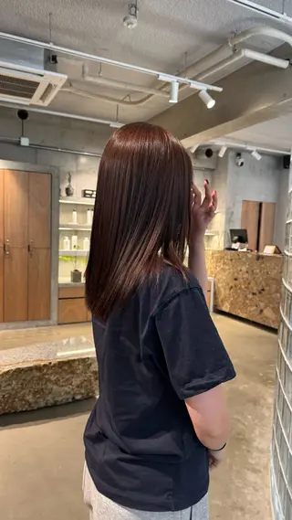 ミディアム 坂本 侑寿己のヘアスタイル