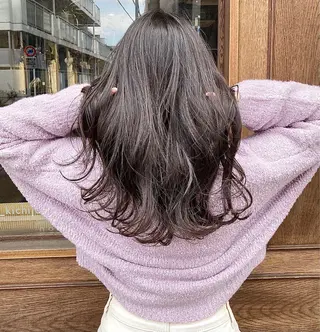 セミロング カラー パーマ ヘアアレンジ sōko   Hair&Nail Salon所属・透明感カラー 🌛 mayuのヘアスタイル