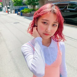 ミディアム カラー ﾖｼﾅｶﾞﾏﾕ🦕 髪質改善艶カラーのヘアスタイル