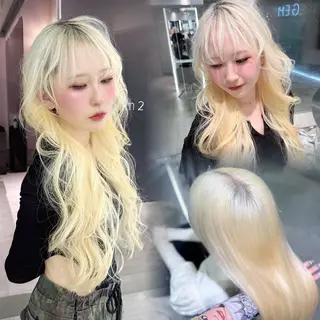 ロング カラー ria RIHO ダメージレス艶カラーのヘアスタイル