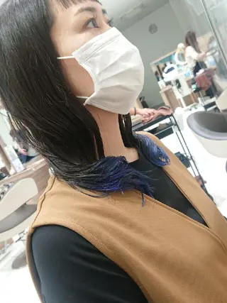 ミディアム カラー あらげ 🌈推しカラー🌈ᵕのヘアスタイル