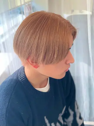 カラー メンズ GaKu/ハイトーン /ブリーチ/ブロンドのヘアスタイル