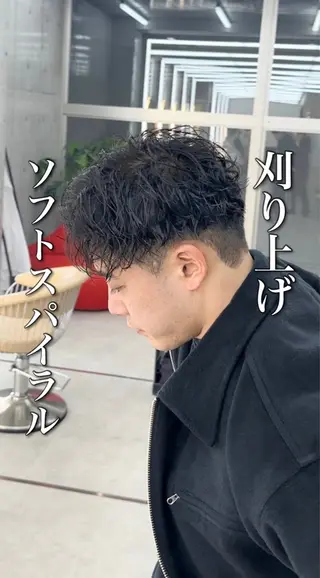 ショート パーマ メンズ 【池袋店 店長】伊藤 昂樹/曲がる縮毛矯正のヘアスタイル