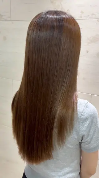 ロング ブリーチしても艶々 🫧暖色カラーすずなのヘアスタイル
