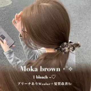 カラー 透ける透明感カラー 🤍anju🎀のヘアスタイル